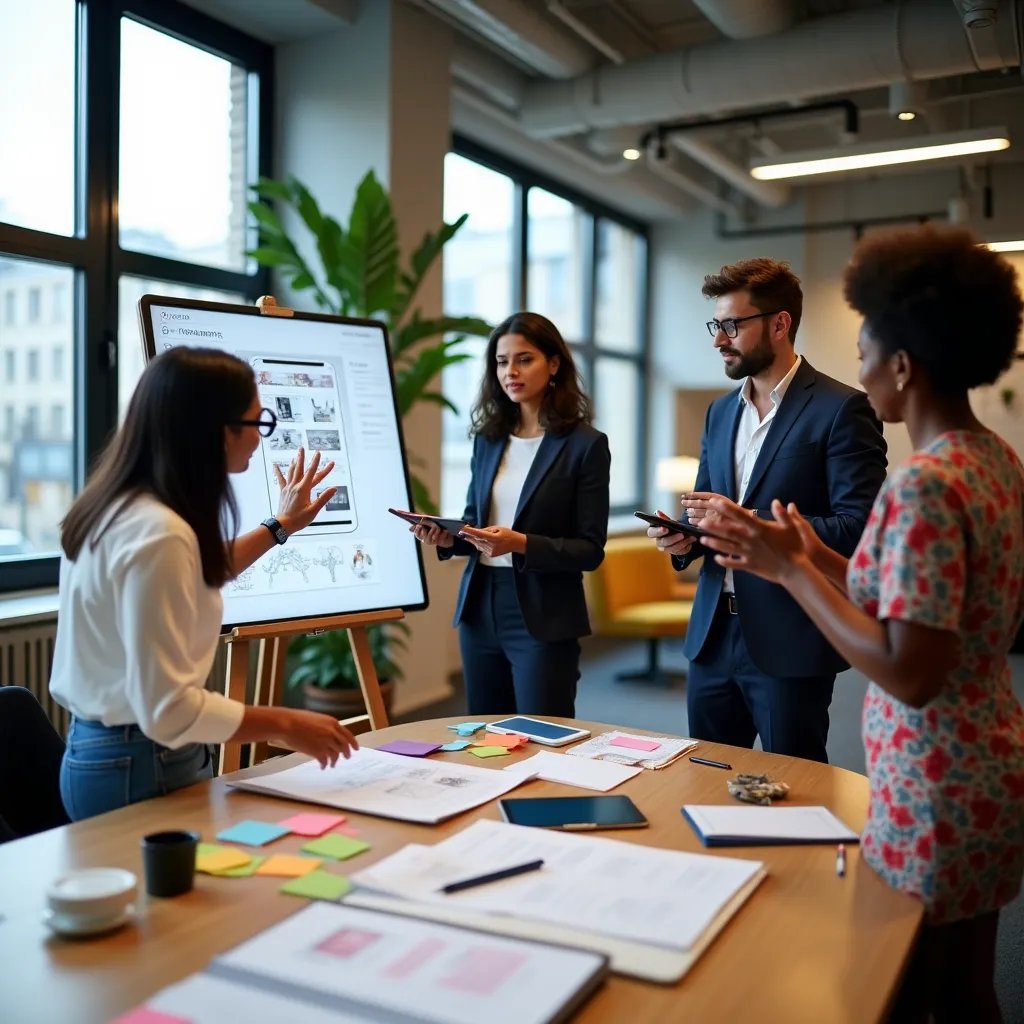 Interactive product prototype on tablet